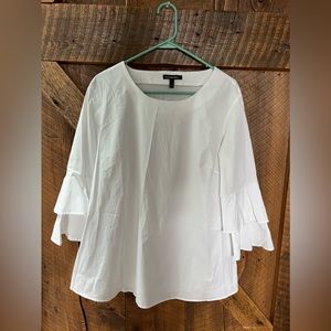 Isabella Oliver White Blouse with Sleeve Detail